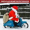 1/2Pcs Christmas Motorcycle Helmet Hats Christmas Themed High-quality Funny Plush Decor Hat Winter Riding Warm Helmet Cover