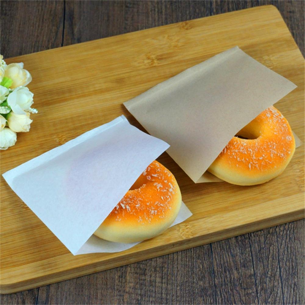 Hamburger Bread Anti Oil Bag Sandwich Pouches Food Storage Bags Kraft Paper Bag Restaurant Supply