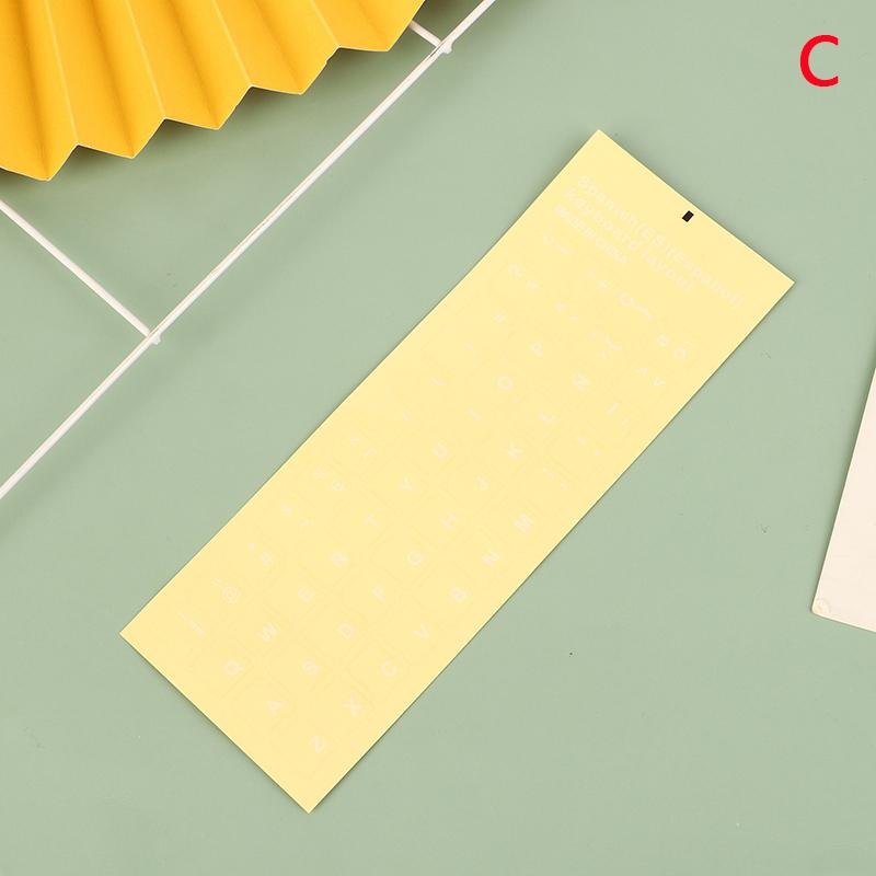 1Sheet Standard Spanish Portuguese Language Transparent Keyboard Stickers