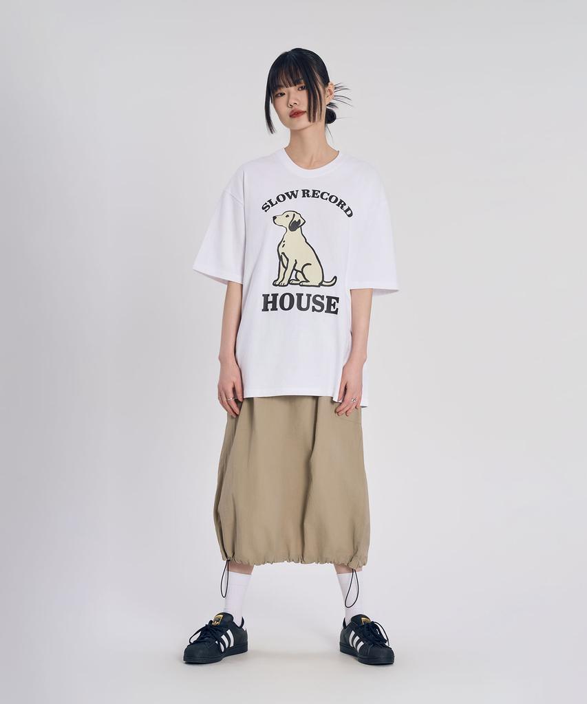 Slow Record House Nylon Cargo Long Skirt_Beige