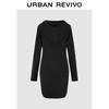 UR Women's Slim Fit Lace-Up Hooded Mini Dress