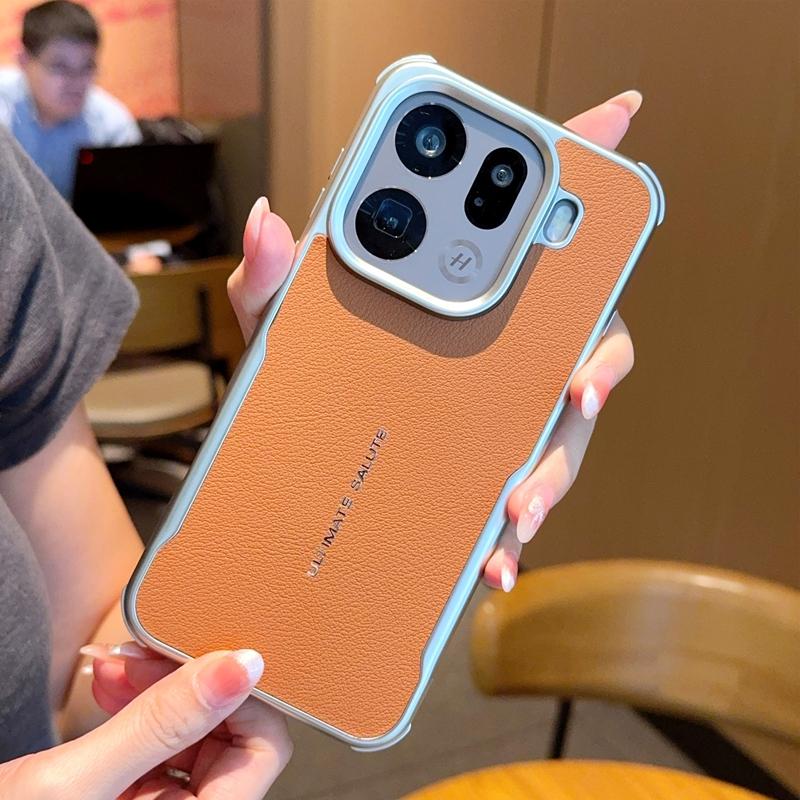 Case For Phone Yulin-003 Silver For Oppo Find X9 Pro X9 Case Magnetic Blade Plain Pu Leather + Bezel Lens Bumper Cover For Oppo Find X 9