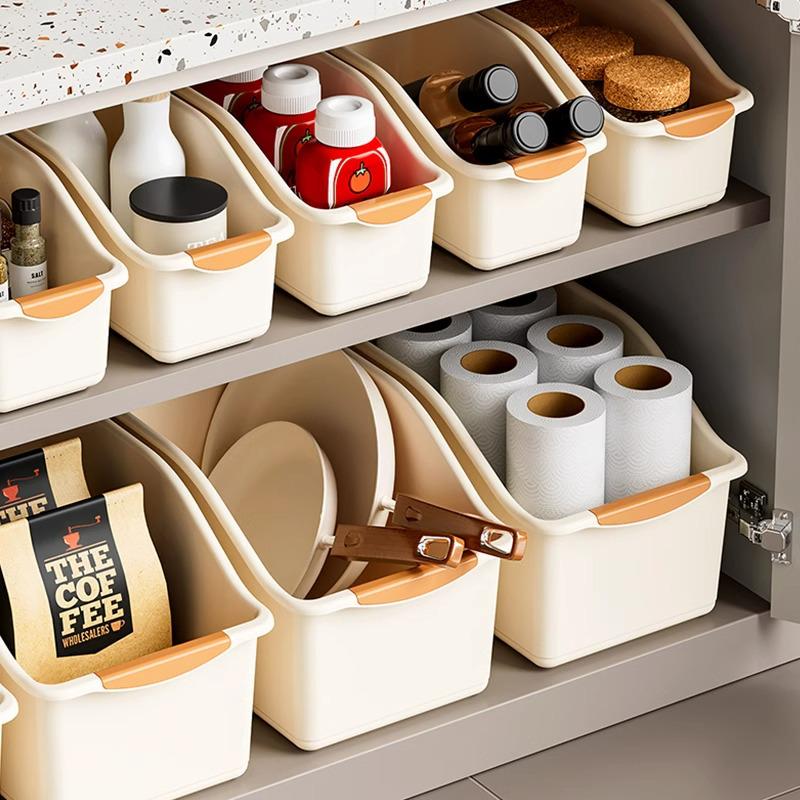 Large Capacity Slanted-Opening Kitchen Condiment Organizer Basket