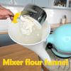 Heavy-Duty Plastic Flour Funnel for KitchenAid Stand Mixer, Spill-Proof Easy-Pour Attachment, Food-Safe for Flour & Eggs