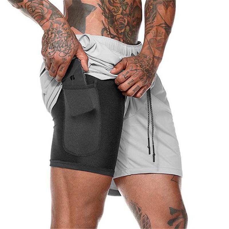 Summer Men's Casual Running Shorts - Multi-Pocket, Double Layer, Plus Size Fitness