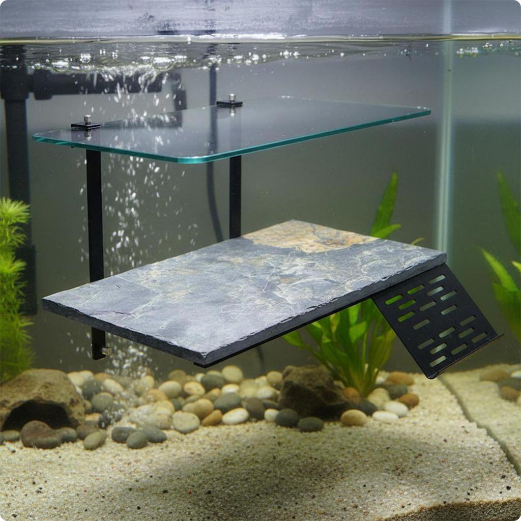Wall Mounted Turtle Platform Waterproof Amphibian Basking Long-Lasting