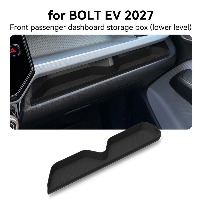 For 2027 Chevrolet CHEVY BOLT EV Silicone Passenger Dashboard Storage Box Car Organizer