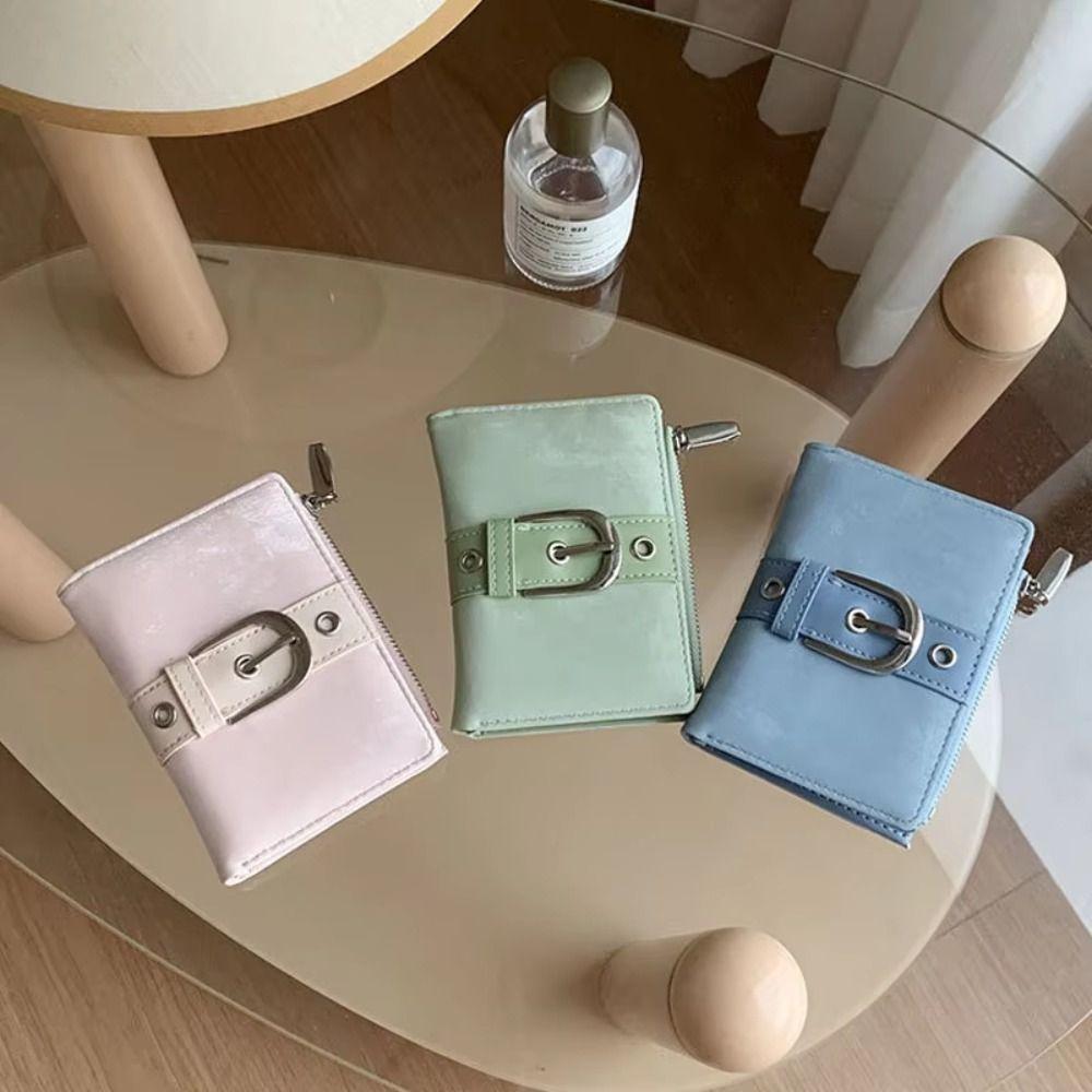 Metal Buckle Rivet Wallet Korean Style Card Bag Portable Coin Purse Card Storage Bag