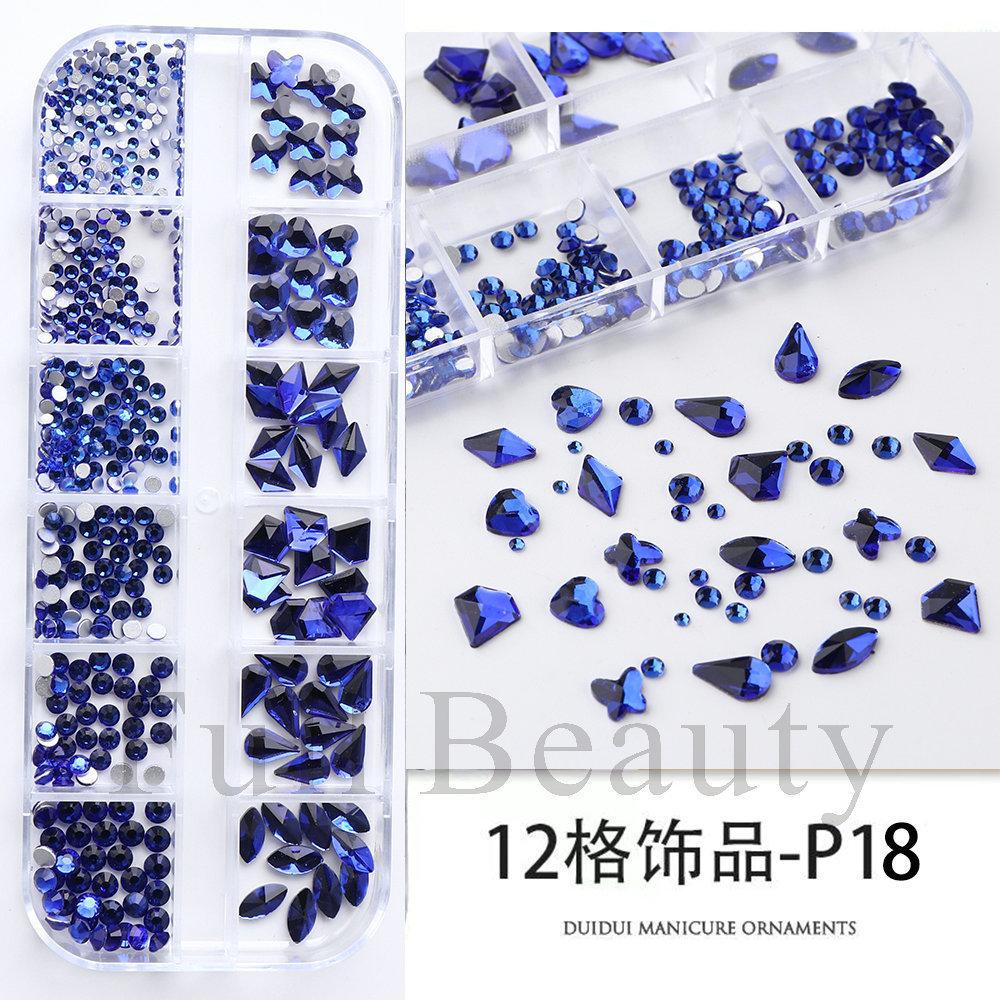 Nail Art Jewelry, Maillard Color Pearl Flat-Bottomed Diamond Steel Ball Diy Nail Jewelry Mixed