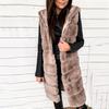 Womens Faux-Fur' Gilet Vest Sleeveless Waistcoat Body Warmer Jacket Coat Outwear