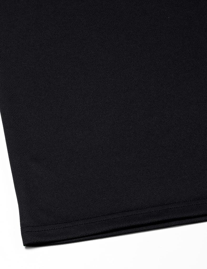 Mizuno Training Wear Polo Short Size S Shirt, Button-Down, Sleeve, Moisture-Wicking, Quick-Drying, Black/Diva Blue,