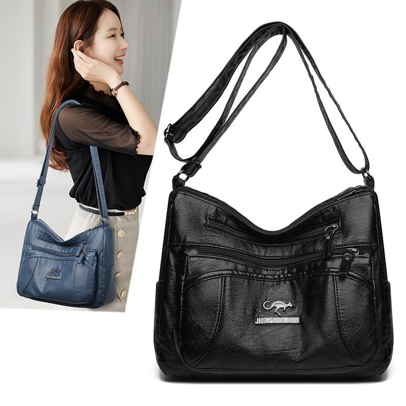 Bolso de Hombro Único con Múltiples Bolsillos de Gran Capacidad, Bolso Cruzado, Bolso de Mamá, Bolso para Señora de Mediana Edad