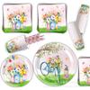 Spring Flowers Flower Theme Party Supplies Tableware Paper Plates Paper Cups Tissue Tablecloths Party Decorations