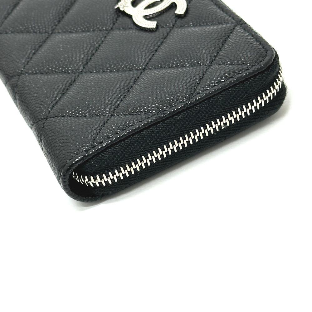 CHANEL AP3728 25B Matelasse Star CC Mark Zip Folded wallet  Unused