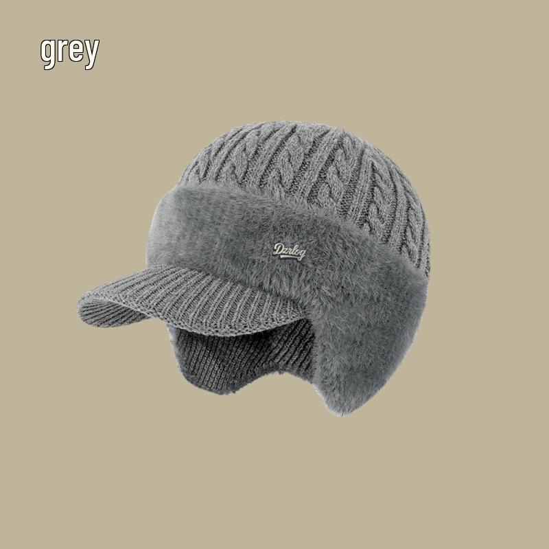 

Мужская зимняя шапка для защиты ушей для пожилых людей - Толстый бархат, Защита от холода, Ветрозащитная шерстяная шапка