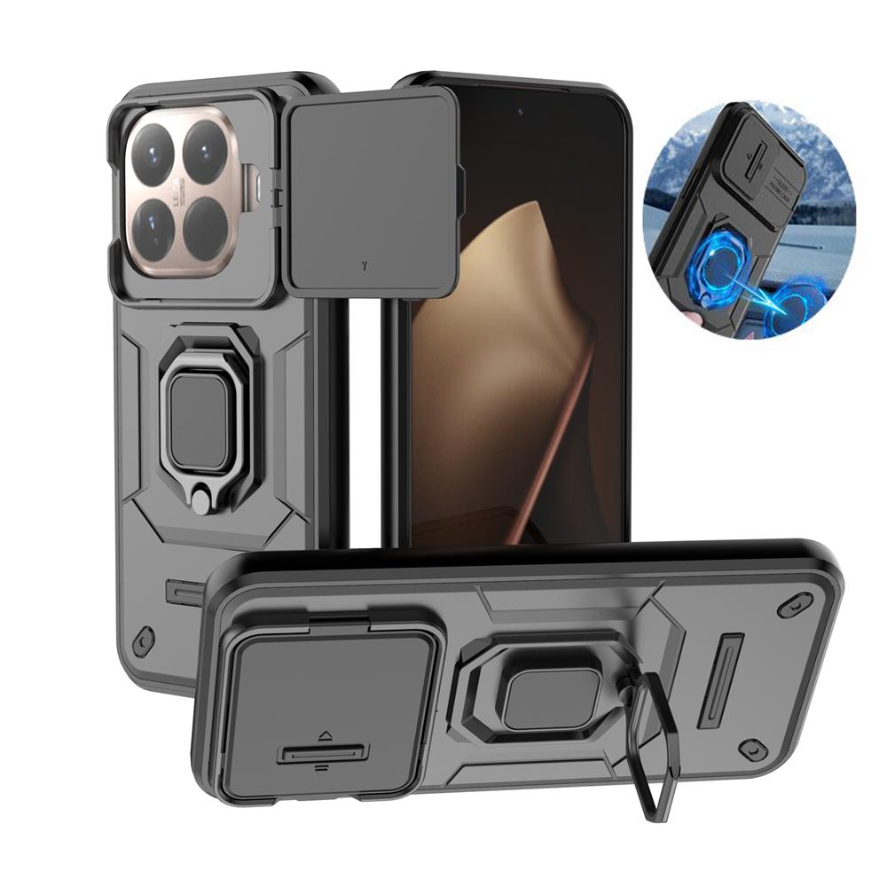 Shockproof Armor Case for Xiaomi 15T 15T Pro 5G Magnetic Ring Holder Slide Lens Protector Cover For Xiaomi Mi 15T