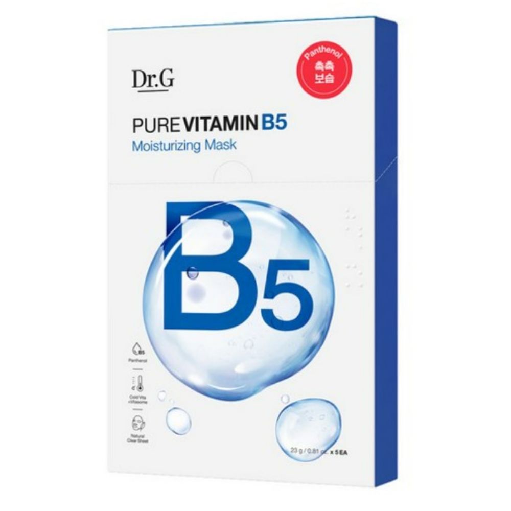 Dr.G Pure Vitamin B5 Moisturizing Mask Pack Hydration & Soothing Sheet Mask 23g x 5pcs