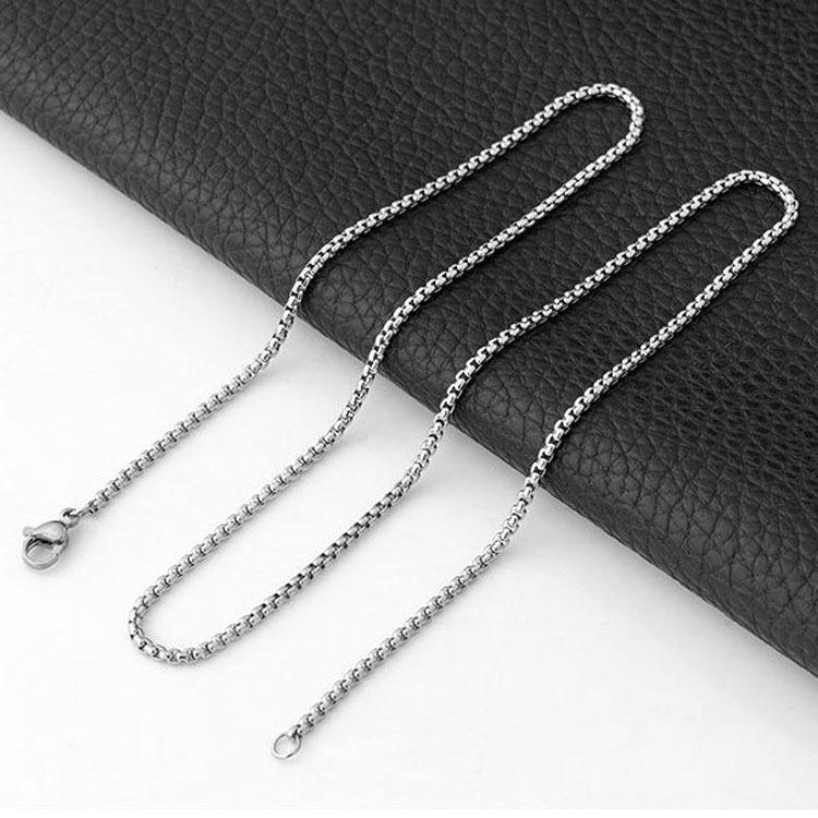 304 Stainless Steel Pearl Necklace - Titanium Steel Jewelry Chain with Pendant for Girls - DIY Cuban Chain Accessories
