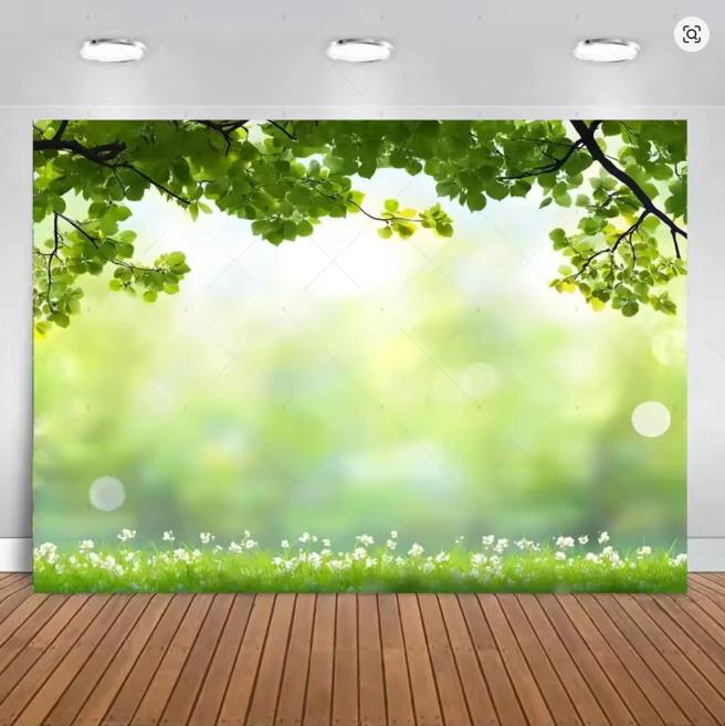 Spring Fantasy Sunny Forest Flowers Background Photo Props Photography Background Wedding Birthday Party Decoration Room Poster