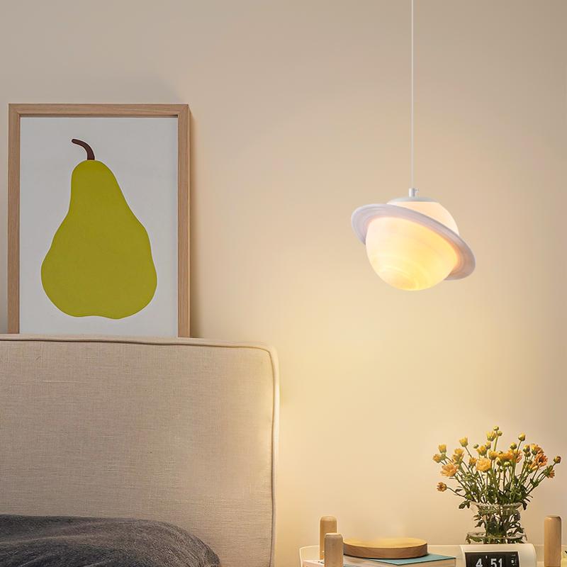 Nordic Planet Led Pendent Lamps For Kids Boy Girls Baby Children's Room Creative Chandeliers Round Decorative Interior Lighting