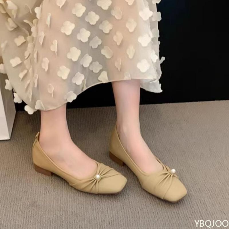 Low order shoes for women's spring summer new flat bottom versatile shoes simple comfortable casual daily single shoes