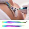 3 Pcs With Box Stainless Steel Eyelash Tweezers Set Multi-Functional High Precision with Makeup Tool Women Eyelash Tweezer