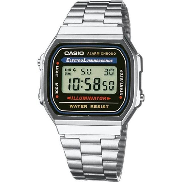 

Мужские наручные электронные часы с серебряным браслетом CASIO A168WA1YES Mixed