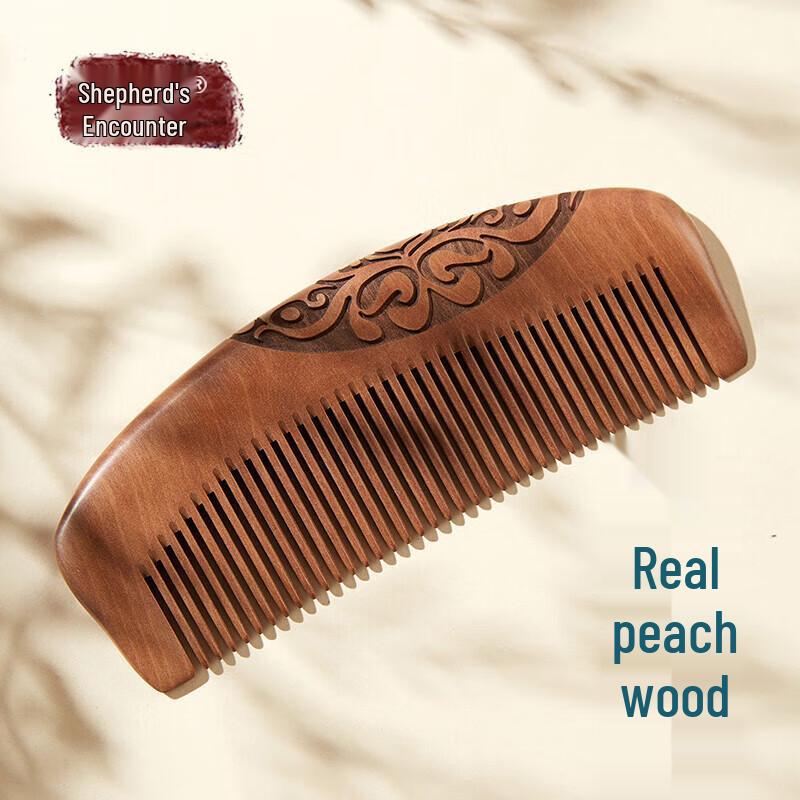 Muyu Natural Peach Wood Scalp Massage Comb