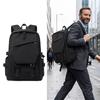 Durable Business Men's Backpack Black Large Capacity Travel Backpack Waterproof Lightweight Laptop Backpack