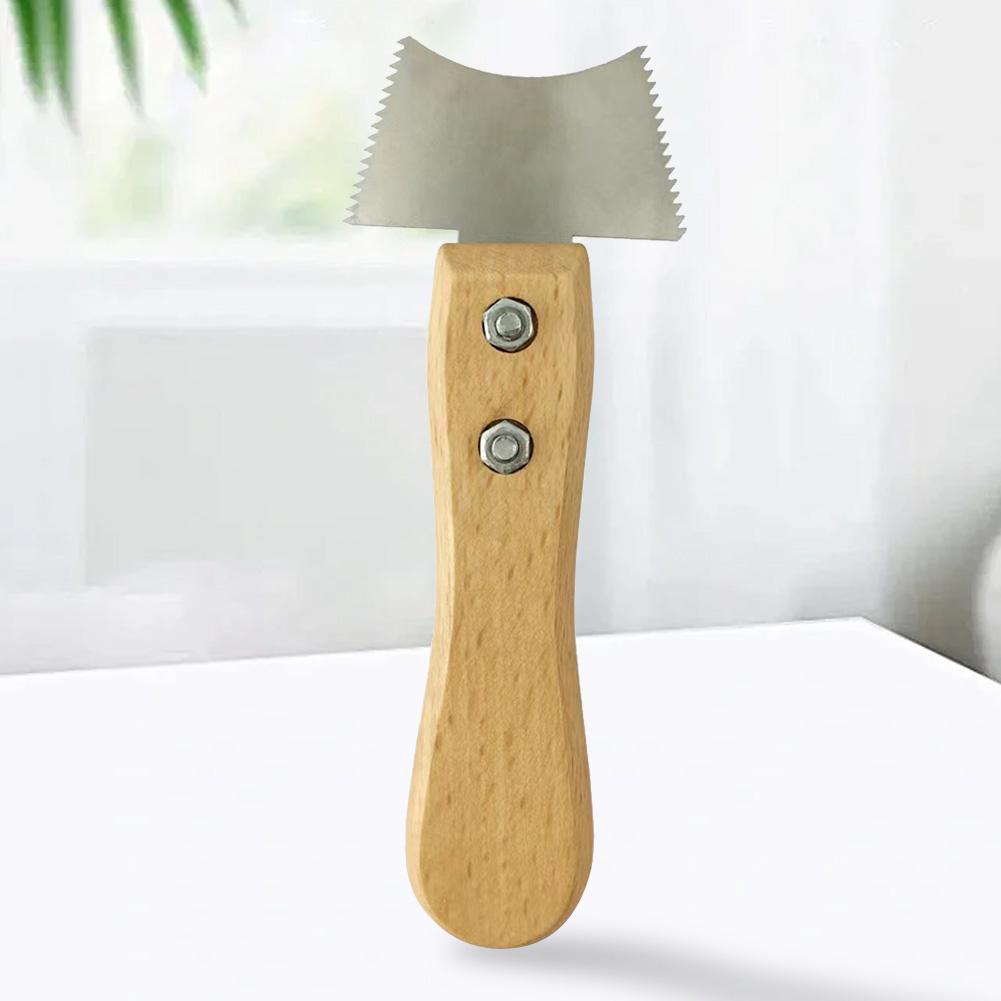 Guitar Cleaning File Tool with Wooden Handle Fret Slotted Cleaning Saw Guitar Fret Nut Saddle Cleaning Saw for Guitar Cleaning