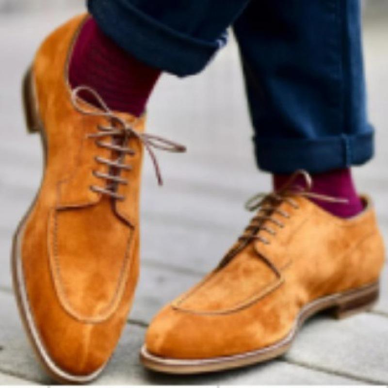 

Men s business matte leather shoes lace-up British style large size independent station supply 38