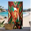 Ungarn Fußball Druck Strandtuch Schnelltrocknend Super Saugfähig Weich Badetuch zum Schwimmen Strand Reisen Fan Souvenir Geschenk
