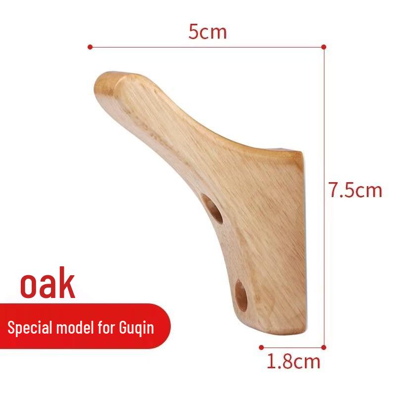 Настенный держатель-подставка из массива дерева для гуциня и крючок для аксессуаров