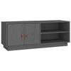 VidaXL Meuble TV Gris 105x34x40 cm Bois de pin massif 818222