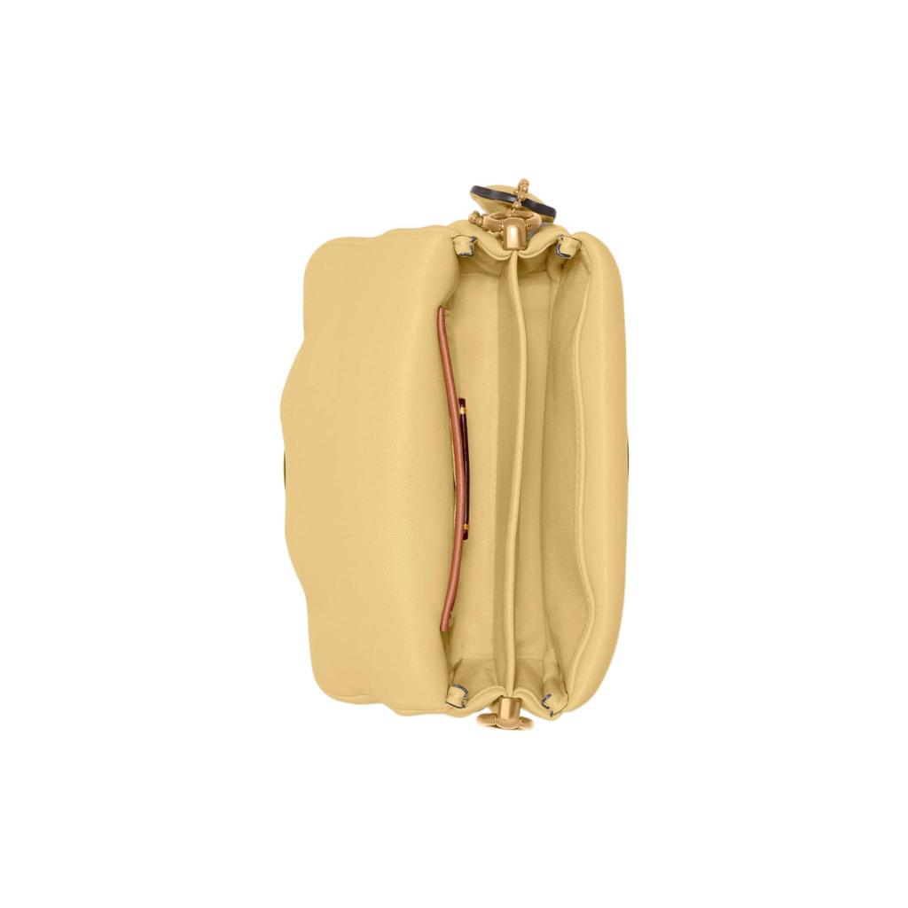 New COACH Tabby Nappa Leather Cloud Bag Pillow Bag Shoulder Bag Crossbody Bag Handbag Small Size Women's Light Yellow C3880-B4VN