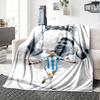 Football Messi Blanket Warmthful Decor Perfect for Office Chair Sofa Office for All Seasons Warmthful Decor Ideal Gift For Birthday Valentine'S Day