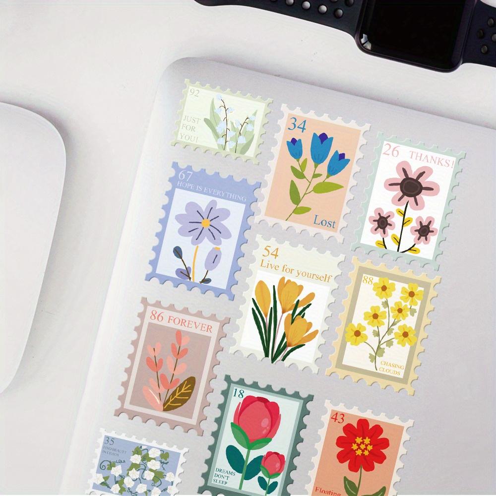 1roll/500pcs Flower Art Themed Sticker Roll 10 Patterns Delicate Decoration for Holiday Gift Students Class Reward Birthday Gift Luggage Hand Account