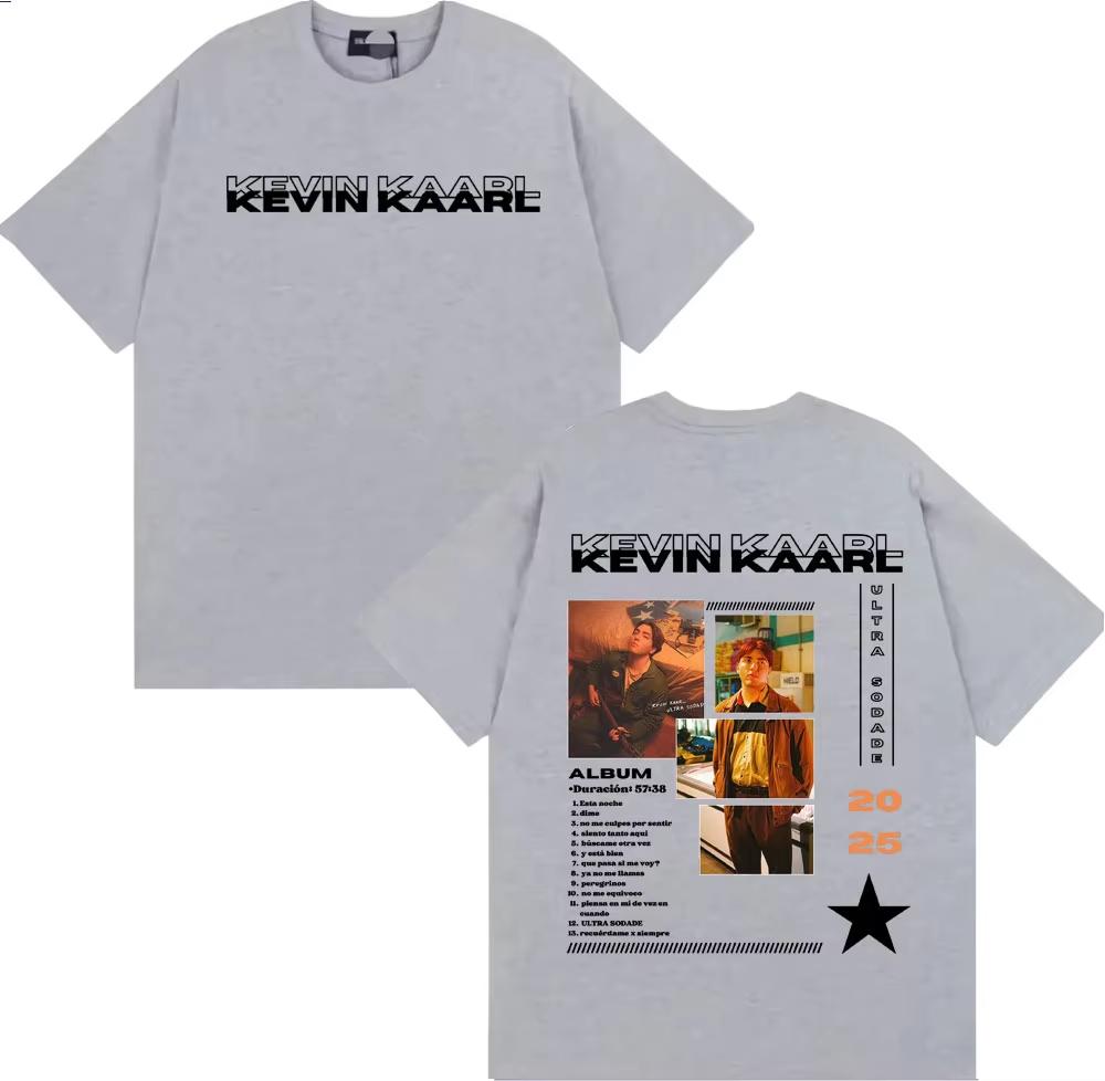 Rapper Kevin Kaarl Ultra Sodade Tour Cover T Shirt Men Women Harajuku Vintage High Street Tshirts pure Cotton Pop music Tshirt