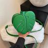 Women's Bag Cute Maple Leaf Bag Funny Single Shoulder Crossbody Bag Irregular Small Bag PU Women's Bag