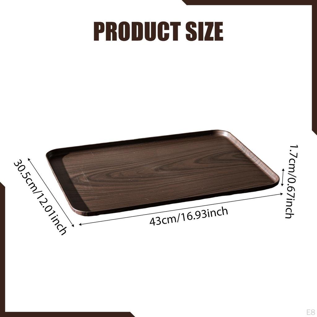 Rectangular Serving Tray Dinner Platter Dessert Vanity Snack Plate Dish Display Board for