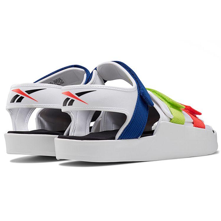 Reebok Unisex Classic Style Sandal White Blue Green Orange EF8032