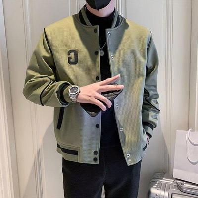 Ανδρικό ρετρό μπουφάν μπέιζμπολ σε κορεατικό στυλ - μοντέρνο, ευέλικτο, χαλαρή εφαρμογή για την άνοιξη και το φθινόπωρο