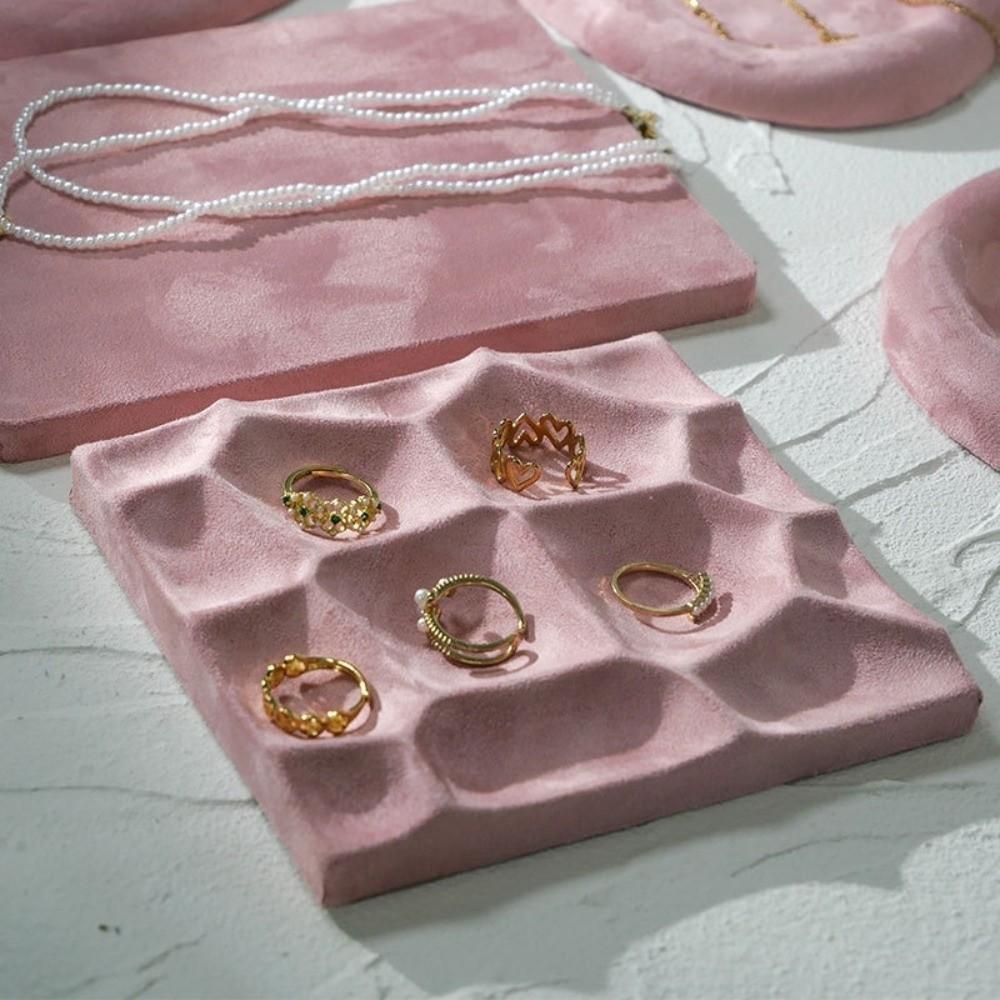Cloth Ring Earrings Display Plate Light Luxury Jewelry Shop Counter Accessory Women