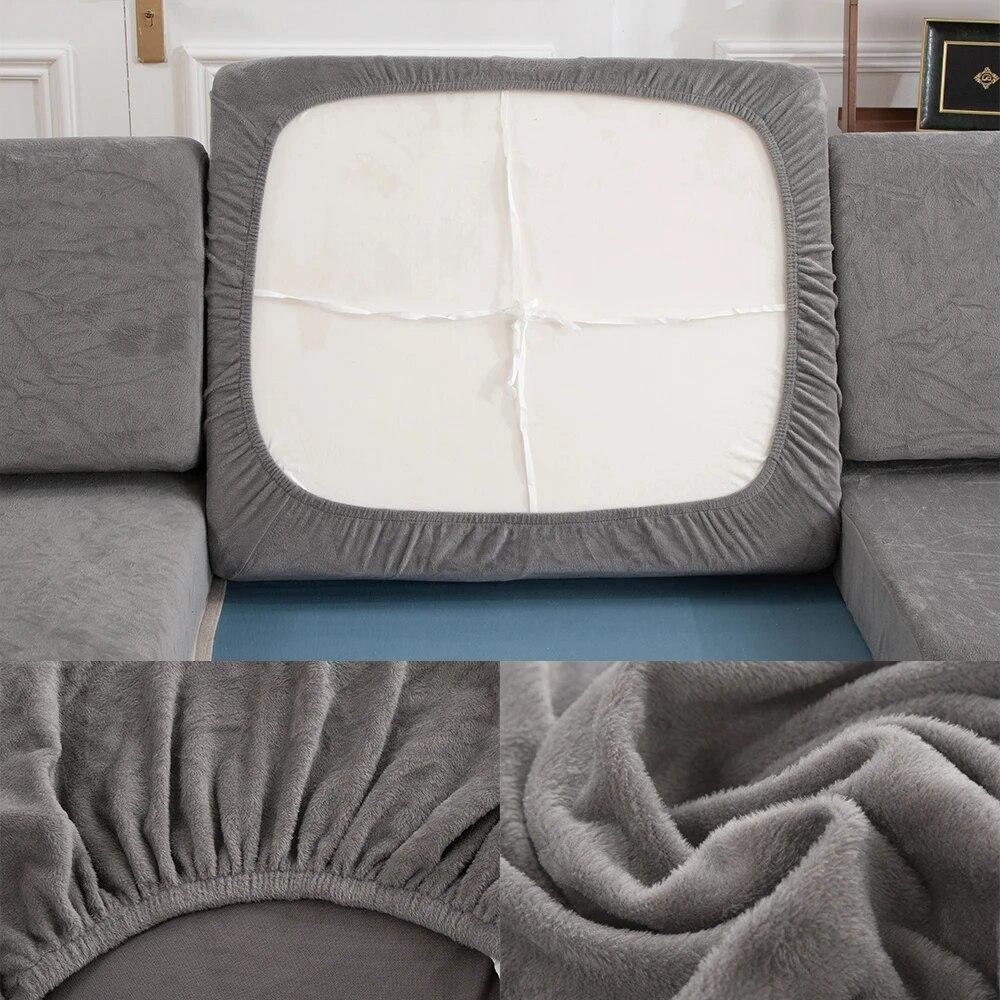

Плюшевый чехол для подушки на сиденье дивана, эластичные защитные чехлы для домашних животных, детский моющийся съемный чехол для диванной подушки для защиты мебели 1pc Back cover
