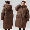 New Cotton-padded Clothes, Long Thickened Coats, Loose Women's Knee-length Hooded Cotton-padded Jackets, Warm Cotton-padded Clothes Women