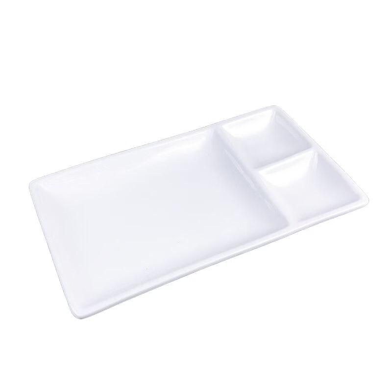 Qianxing Ceramic Rectangular 3-Compartment Serving Plate