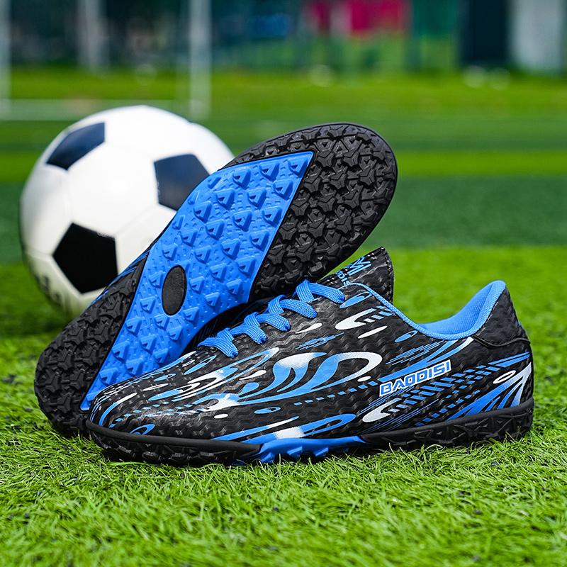 31-44  Kids Football Shoes Shock Absorption Anti-skid and Wear-resistant Long Spike Outdoor Sports Training Football Shoes