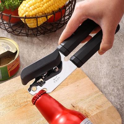 Effortless Can Opener Stainless Steel 360-degree Rotating Knob Non-slip Handle Multifunctional