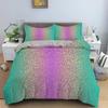 Rainbow Duvet Cover Set for Girls Rainbow Star Bedding Set Girly Glitter Double Queen King Size Soft and Comfortable Quilt Cover