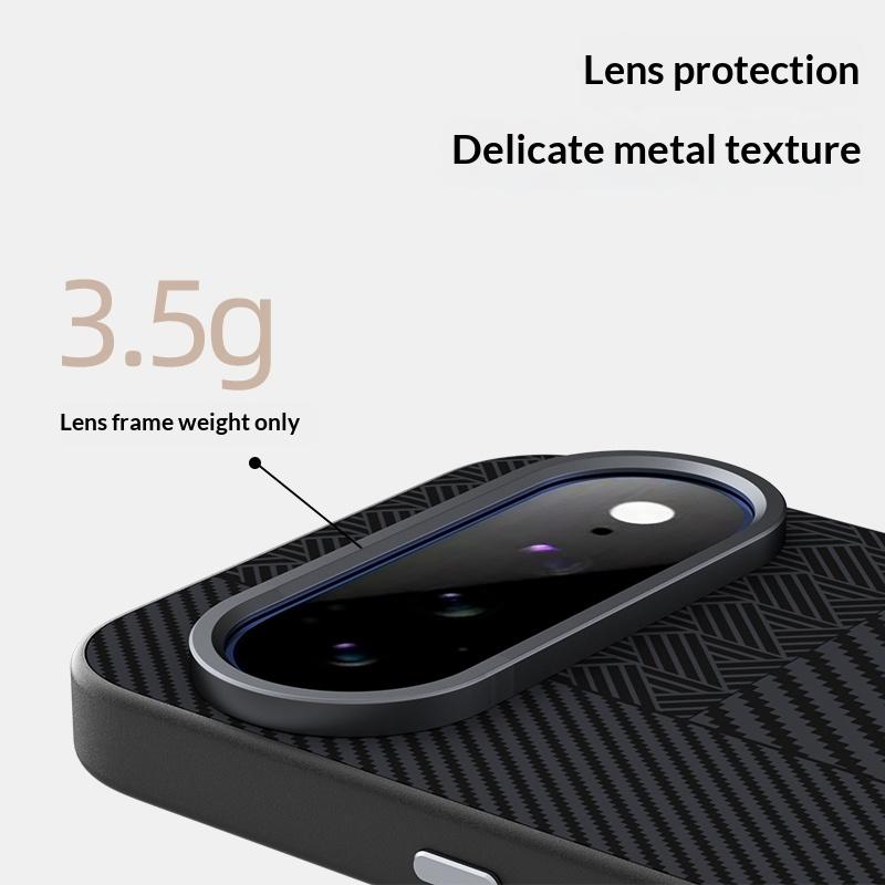 For Google Pixel 11 Pro XL Carbon Fiber Pattern Phone Case for Google 10 Pro XL10a 9 9a Magnetic Charging Metal Lens Frame Cover